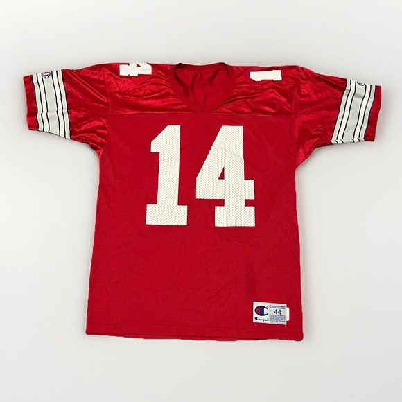 Champion Other - VTG Champion Mens Ohio State Buckeyes #14 Schlemmer Official Football Jersey 44
